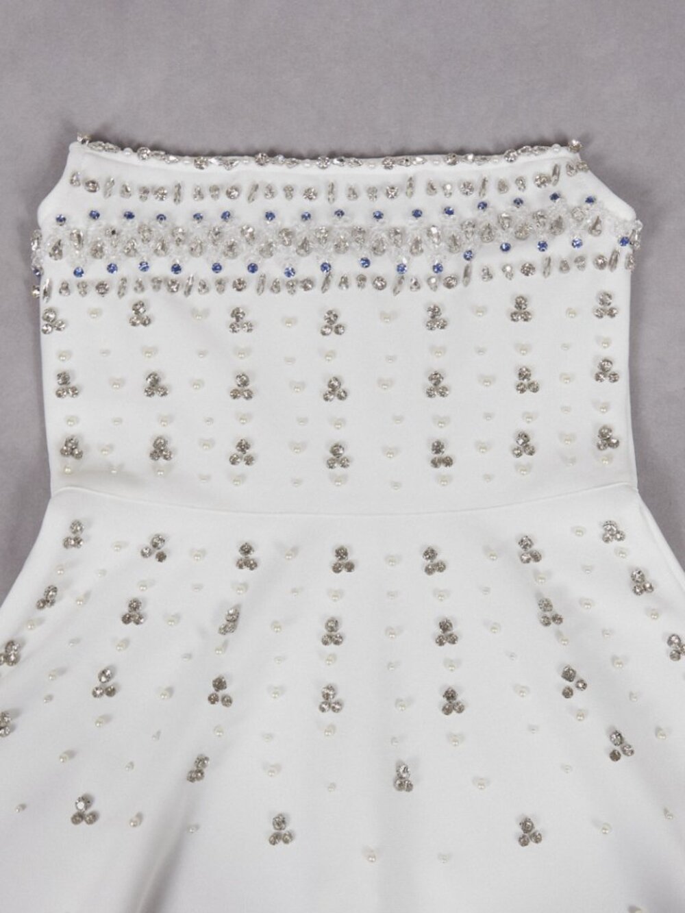 Luxe Minimalist Strapless Mini Gown